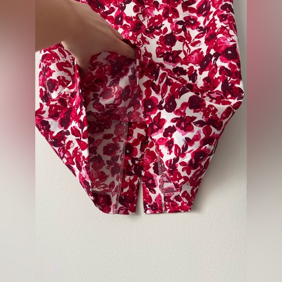 Who What Wear Fashion Pink Floral Pencil Skirt Size 4 - Picture 4 of 8